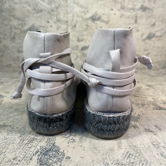 Zero + Maria Cornejo Zana Flatform Lace Up Ankle Espadrilles Flats - Picture 6 of 14